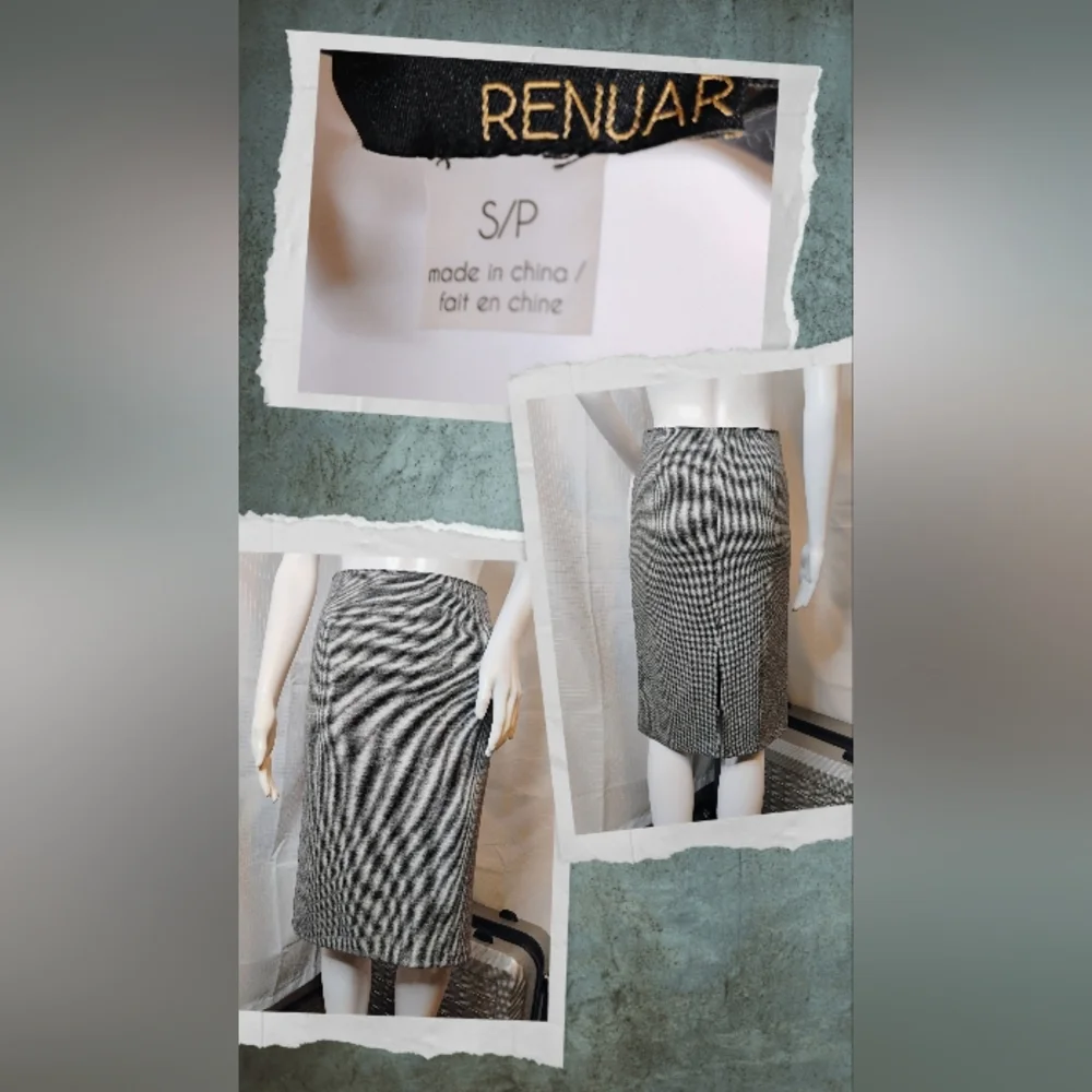 Renuar Gray Tweed Style Pencil Skirt - Picture 1 of 2